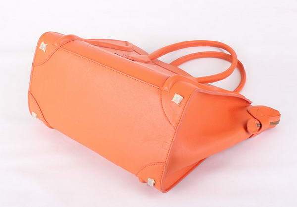 Celine Luggage Mini 33cm Tote Leather Bag - 98170 Orange