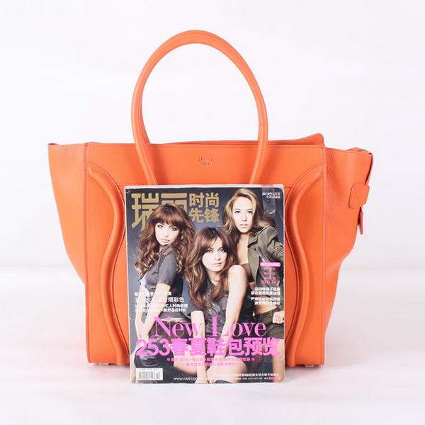 Celine Luggage Mini 33cm Tote Leather Bag - 98170 Orange