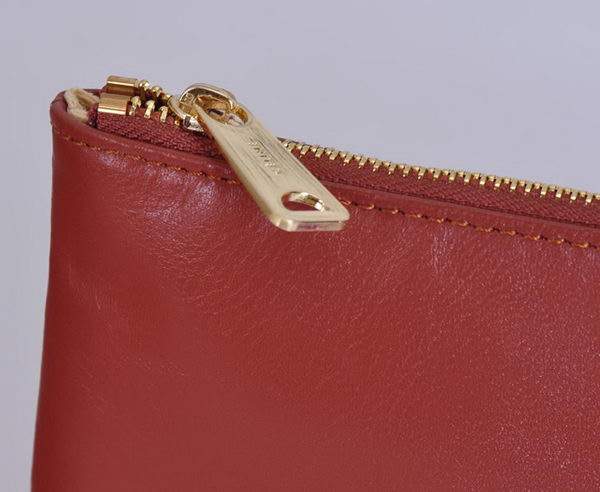 Celine Solo Bi Color Clutch Lambskin Bag - 8821 Bordeaux and Pink