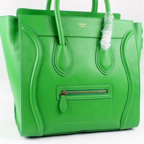 Celine Luggage Mini Tote Bag - 88017 Green