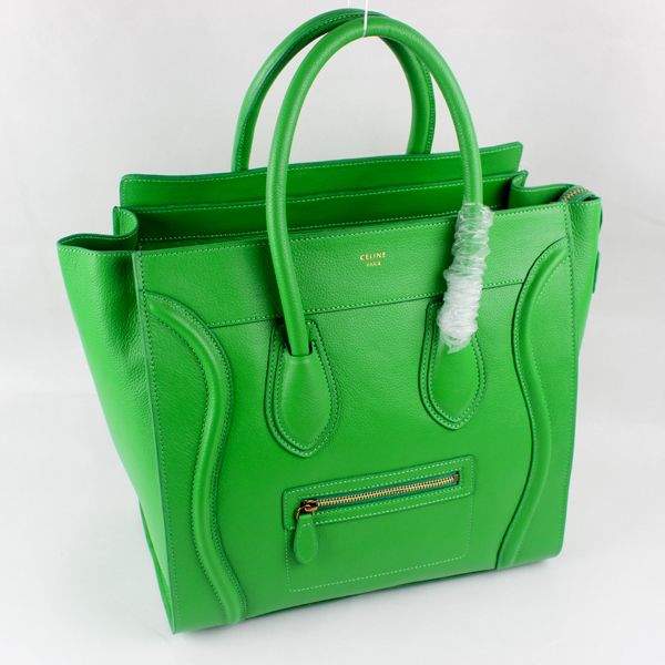 Celine Luggage Mini Tote Bag - 88017 Green