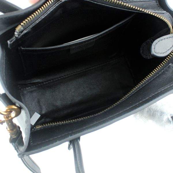 Celine Nano 20cm Luggage Leather Tote Bag - 88029 Black & White