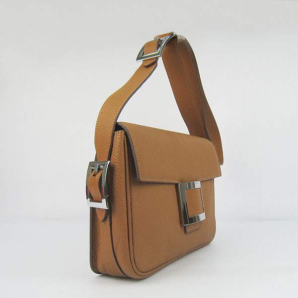 Hermes Togo Leather Messenger Bag - 8082 Coffee