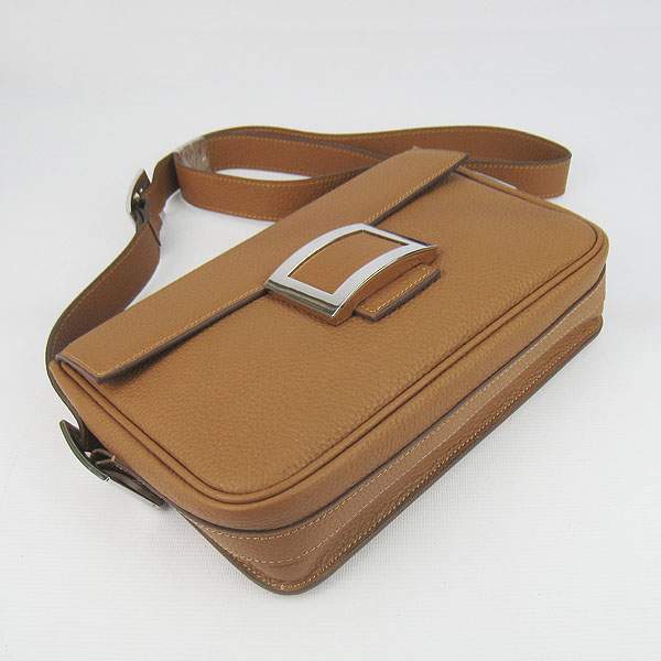 Hermes Togo Leather Messenger Bag - 8082 Coffee