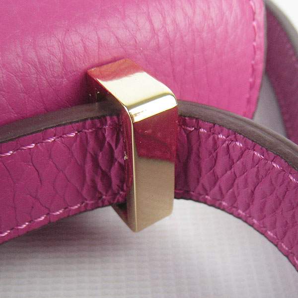 Hermes Constance Calf Leather Bag - H017 Peach Red With Gold Hardware