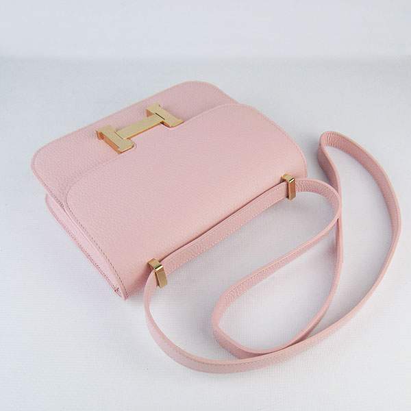 Hermes Constance Calf Leather Bag - H017 Pink With Gold Hardware