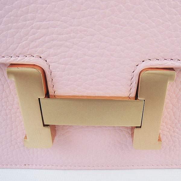 Hermes Constance Calf Leather Bag - H017 Pink With Gold Hardware