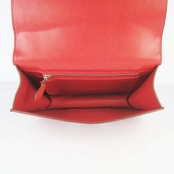 Hermes Constance Calf Leather Bag - H017 Red With Silver Hardware