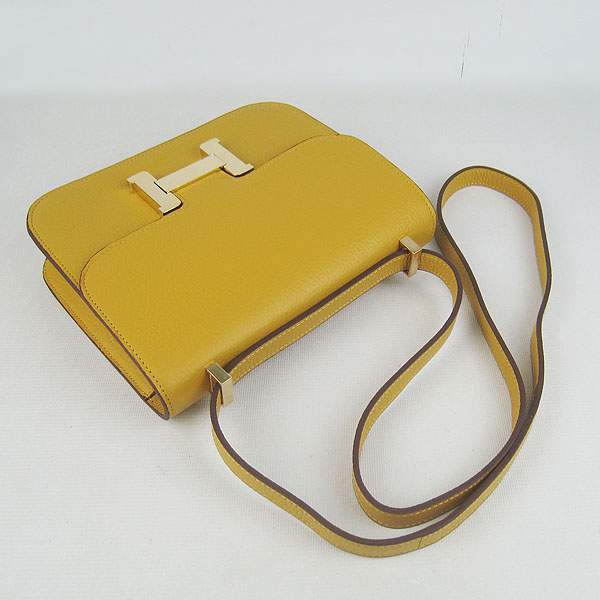 Hermes Constance Calf Leather Bag - H017 Yellow With Gold Hardware