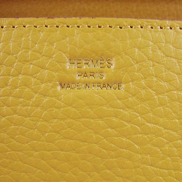 Hermes Constance Calf Leather Bag - H017 Yellow With Gold Hardware