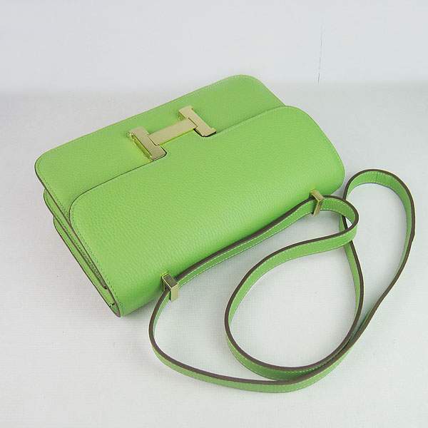 Hermes Constance Togo Leather Handbag - H020 Green with Gold Hardware - Click Image to Close