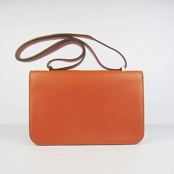 Hermes Constance Togo Leather Handbag - H020 Orange with Gold Hardware