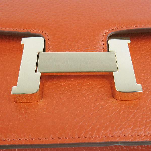 Hermes Constance Togo Leather Handbag - H020 Orange with Gold Hardware