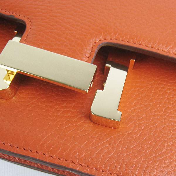 Hermes Constance Togo Leather Handbag - H020 Orange with Gold Hardware