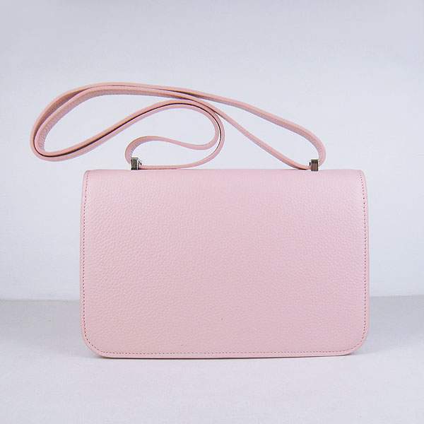 Hermes Constance Togo Leather Handbag - H020 Pink with Silver Hardware