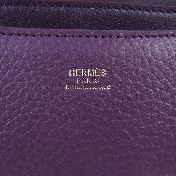 Hermes Constance Togo Leather Handbag - H020 Purple with Gold Hardware