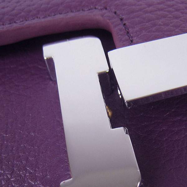 Hermes Constance Togo Leather Handbag - H020 Purple with Silver Hardware