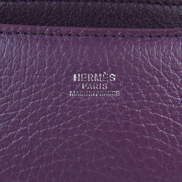 Hermes Constance Togo Leather Handbag - H020 Purple with Silver Hardware