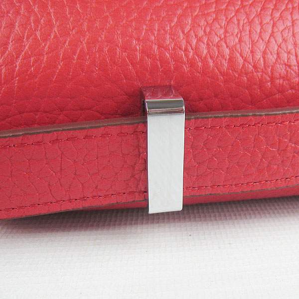 Hermes Constance Togo Leather Handbag - H020 Red with Silver Hardware