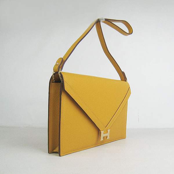 Hermes Lydie 2way Shoulder Bag - H021 Yellow With Gold Hardware