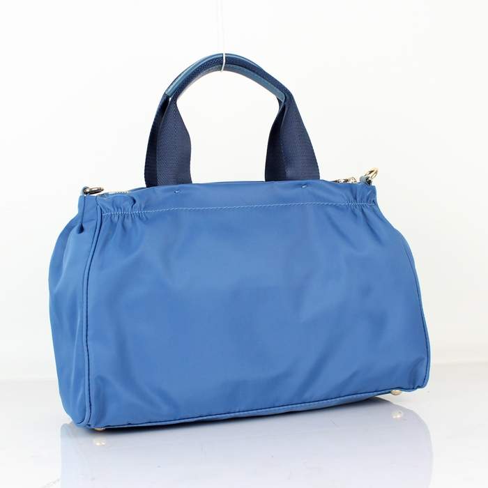 Prada Original leather Handbag - 1843 Blue Nylon and Lambskin Leather