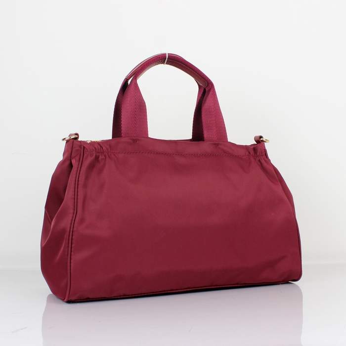 Prada Original leather Handbag - 1843 Red Nylon and Lambskin Leather