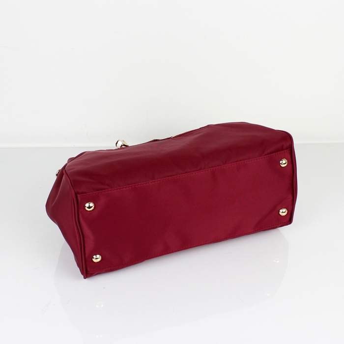 Prada Original leather Handbag - 1843 Red Nylon and Lambskin Leather