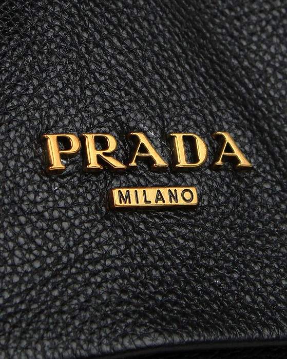 Prada Milled Leather Top Handle - 8028 Black