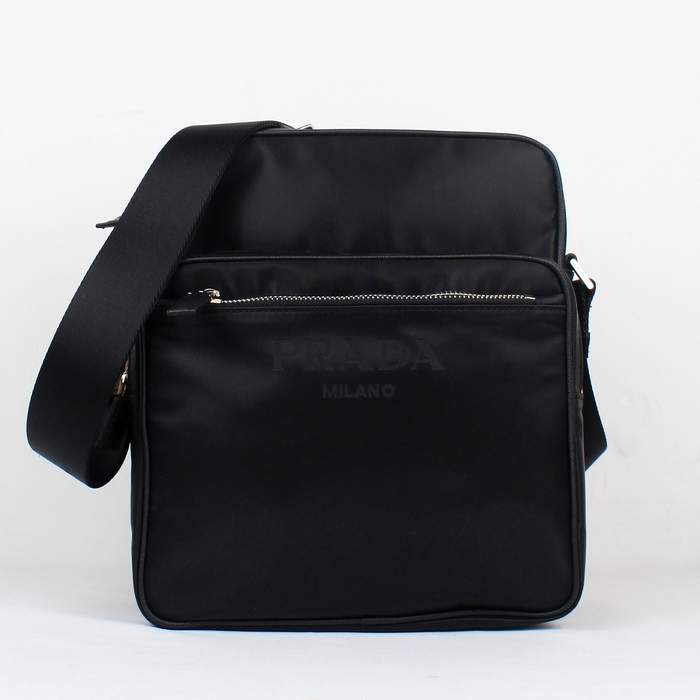 Prada Vela Fabric Messenger Bag BT0189 Black