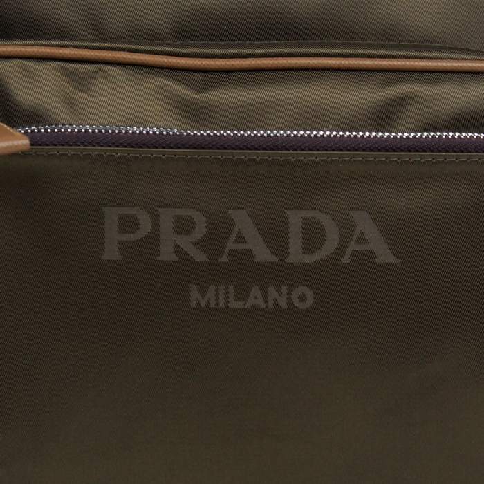 Prada Vela Fabric Messenger Bag BT0189 Coffee