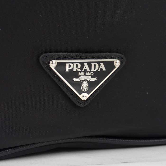 Prada Vela Fabric Flat Messenger Bag 0195 Black