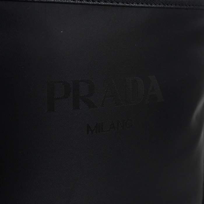 Prada Vela Fabric Flat Messenger Bag 0195 Black