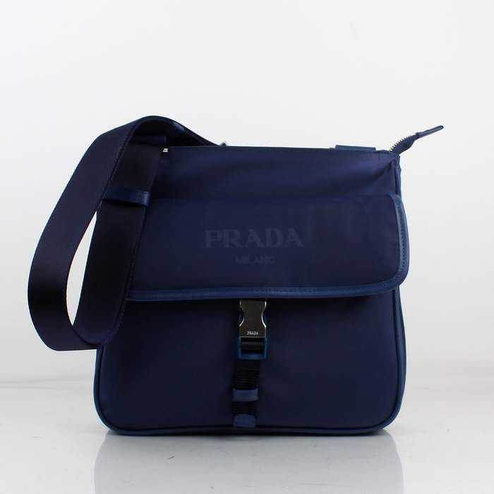 Prada Vela Fabric Messenger Bag BT0269 Blue