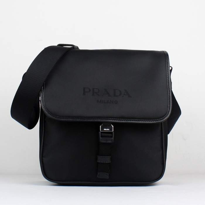 Prada Vela Fabric Messenger Bag VA0770 Black