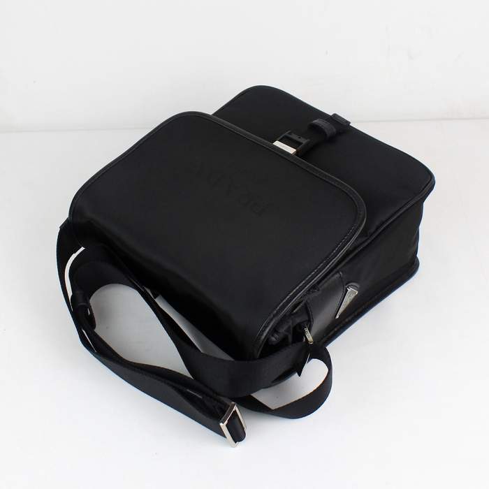 Prada Vela Fabric Messenger Bag VA0770 Black