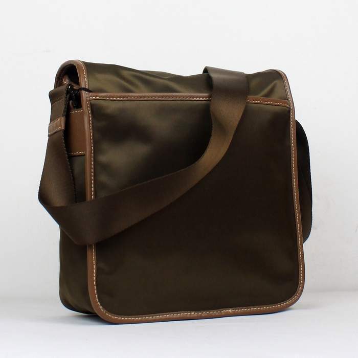 Prada Vela Fabric Messenger Bag VA0770 Coffee