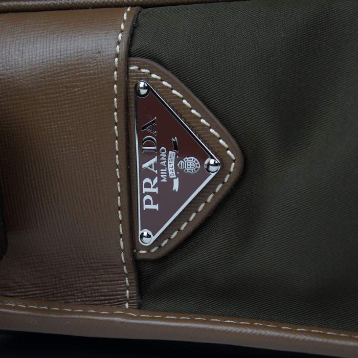 Prada Vela Fabric Messenger Bag VA0770 Coffee