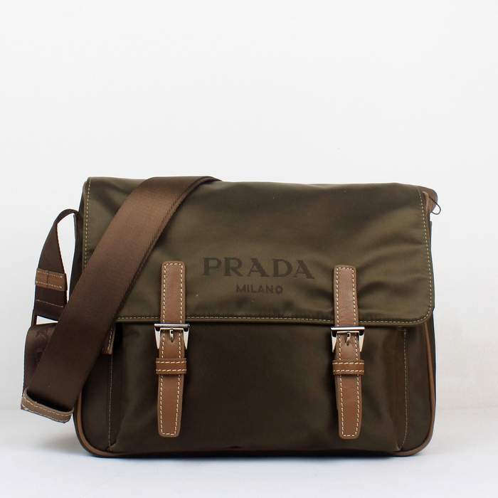 Prada Vela Flap Bag BT6671 Brown