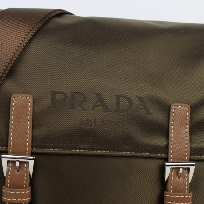 Prada Vela Flap Bag BT6671 Brown