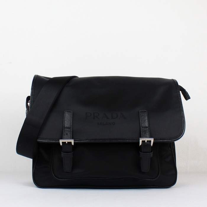 Prada Vela Flap Bag BT9810 Black