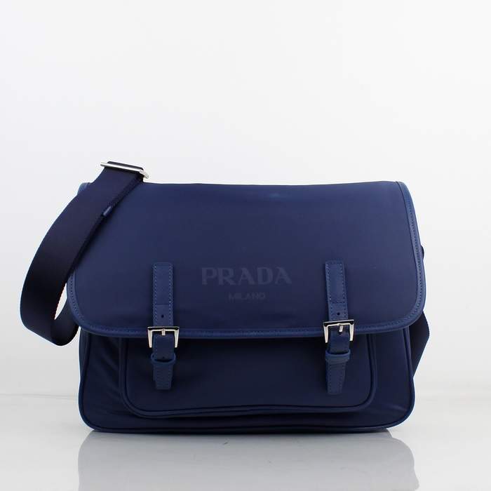 Prada Vela Flap Bag BT9810 Blue