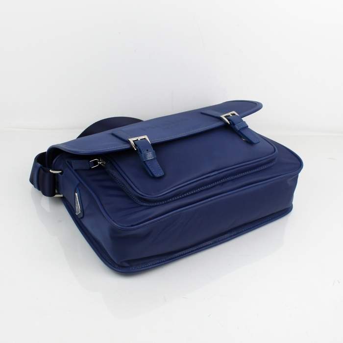 Prada Vela Flap Bag BT9810 Blue