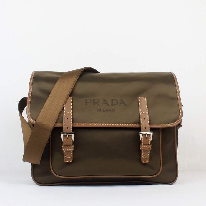 Prada Vela Flap Bag BT9810 Coffee