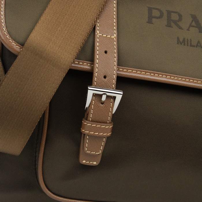 Prada Vela Flap Bag BT9810 Coffee