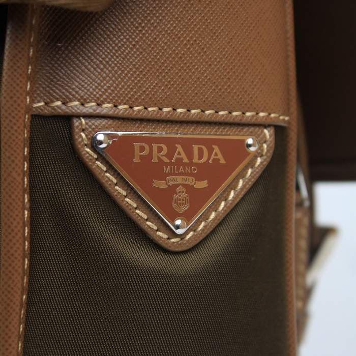 Prada Vela Flap Bag BT9810 Coffee