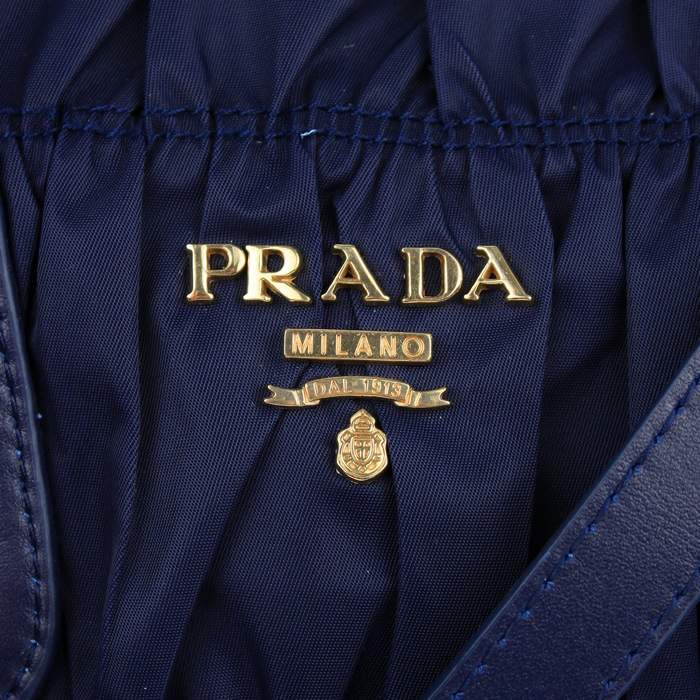 Prada Gaufre Fabric Top Handle Bag BN1336 Blue