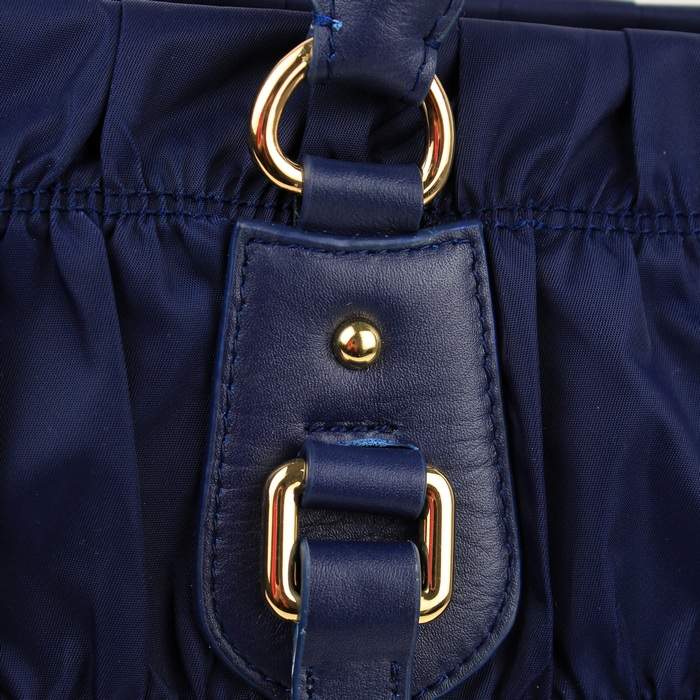 Prada Gaufre Fabric Top Handle Bag BN1336 Blue