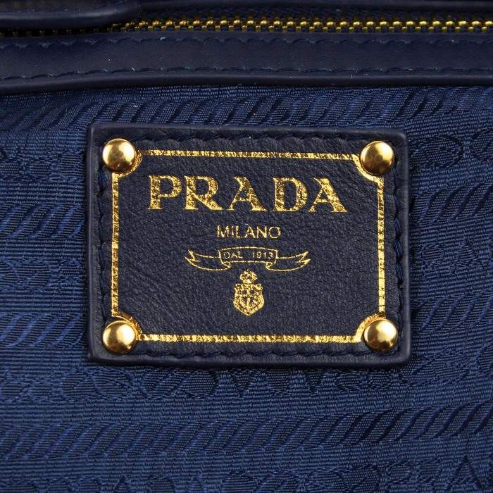 Prada Gaufre Fabric Top Handle Bag BN1336 Blue