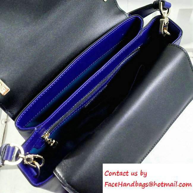 Bvlgari Serpenti Viper Top Handle Bag Blue 2016