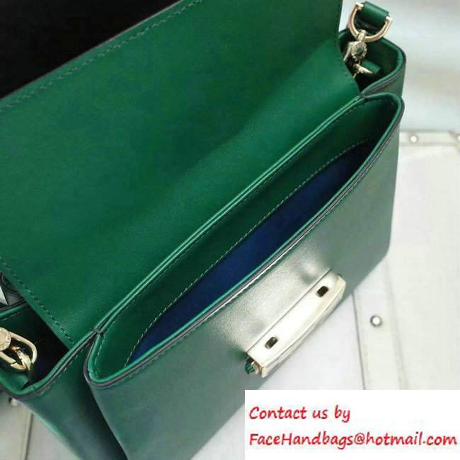 Bvlgari Serpenti Viper Top Handle Bag Green 2016